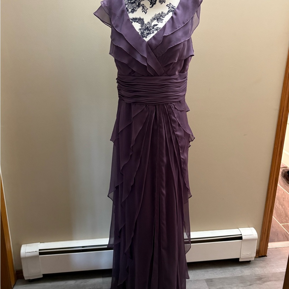 David's Bridal Ruched Maxi Gown